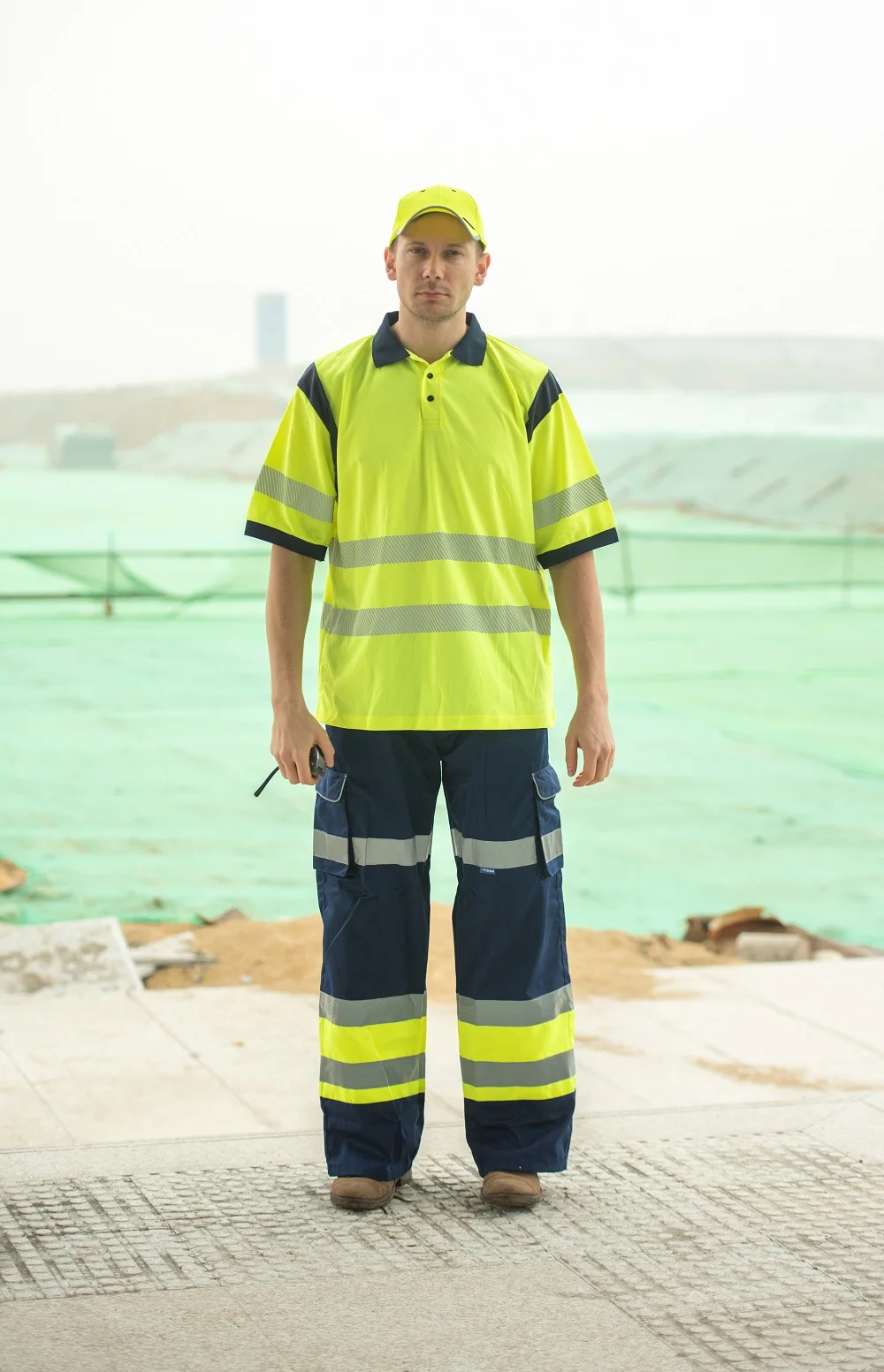 AYKRM Hi Vis Reflective T Shirt Safety For Construction Workwear High Visibility Polo Short Sleeve Quick Drying XS-6XL