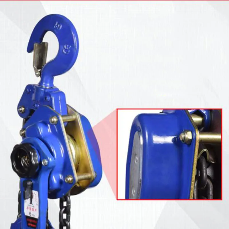 1 T Pulling Wrench Hoist Manual Lifting Chain Hoist Hand Chain Hoist Hook Portable Lever Block inverted Chain Hoist Tightener