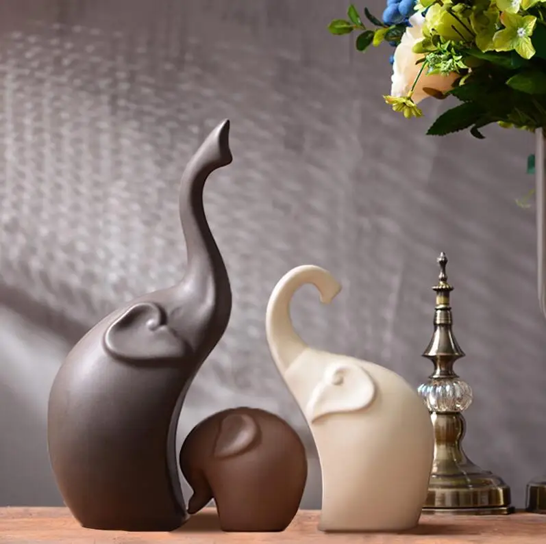 Simple Modern Ceramic Figurines Livingroom Ornament Home Furnishing Decoration Crafts Office Coffee Wedding Ceramic Gift