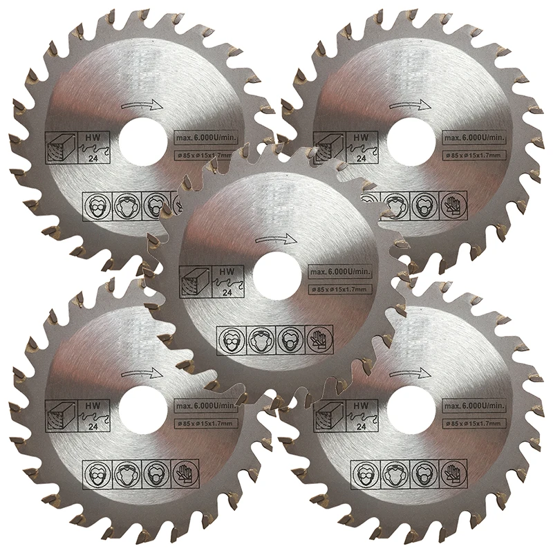 85mmx24T TCT Wood Cutting Blade,5pcs/Lot,Accessory Cutting Wheel Disk For Mini Electric Hand Circular Saw Cutter,Free Shipping!