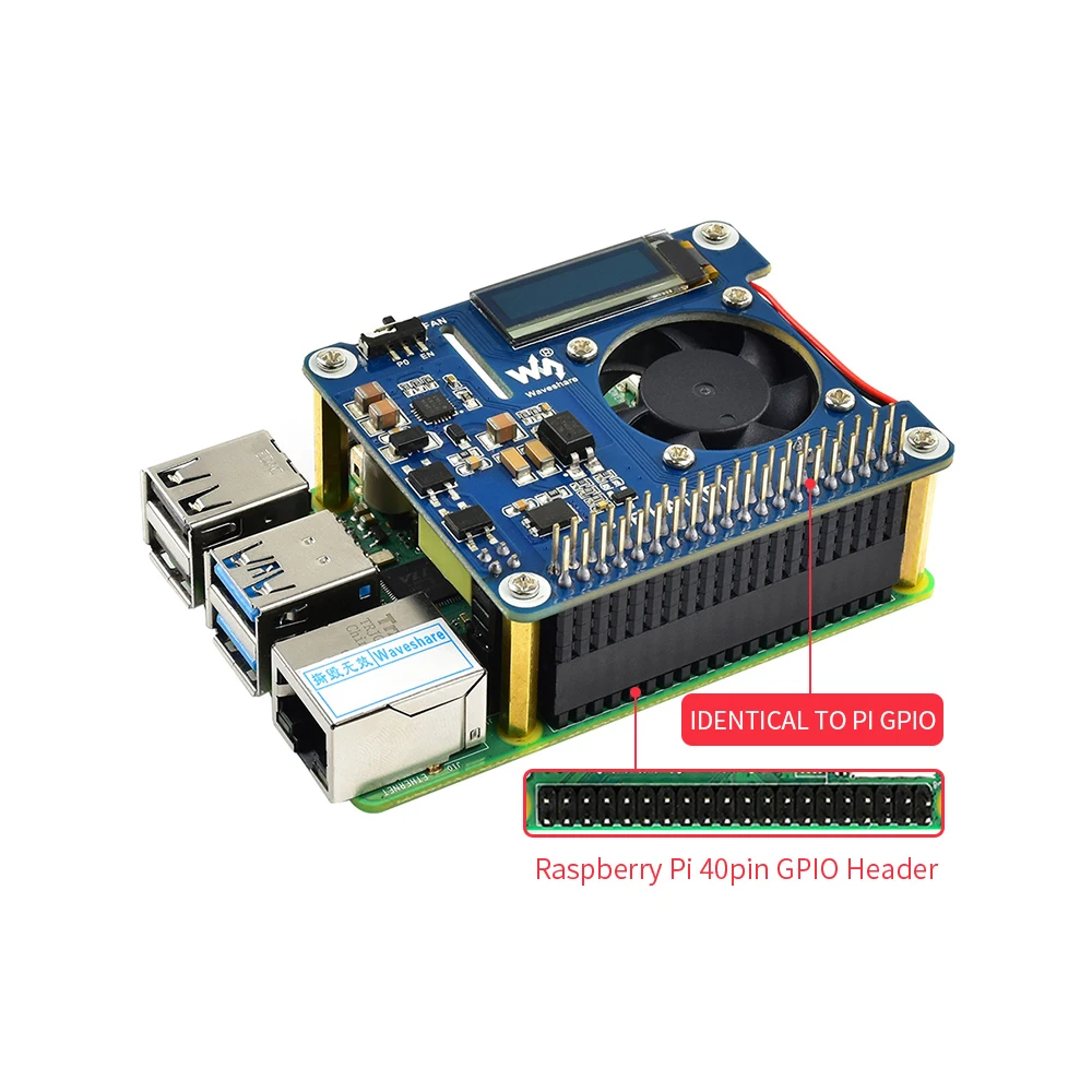 Carte d'extension de ventilateur de refroidissement 5V Pi4B PoE HAT pour RPI RasPi Raspberry Pi 3 modèle B+ 3B+ 4 projets 2G 4GB 8GB RAM Accessoires d'alimentation