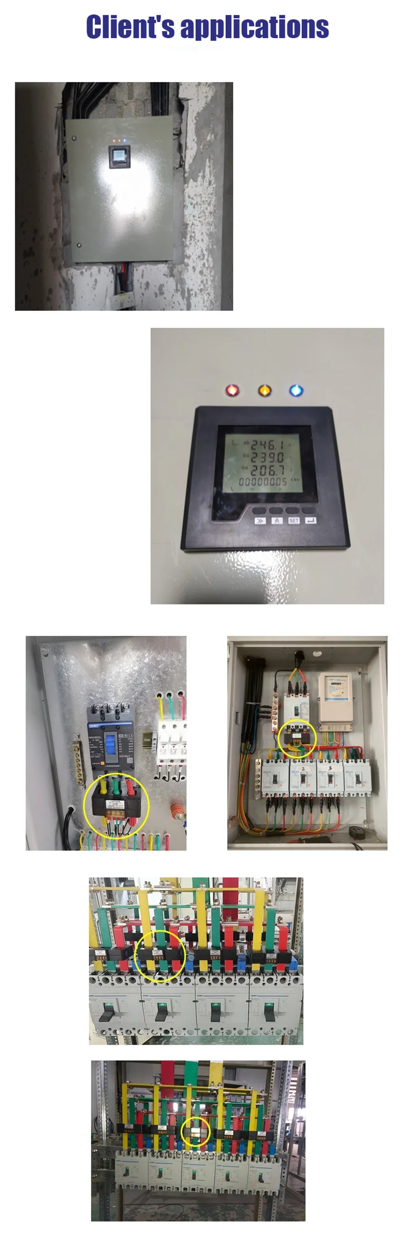AC 50A 100A 150A 200A 250A stromwandler 3phase Ein stück ampere CT Drei löcher – Detail 4