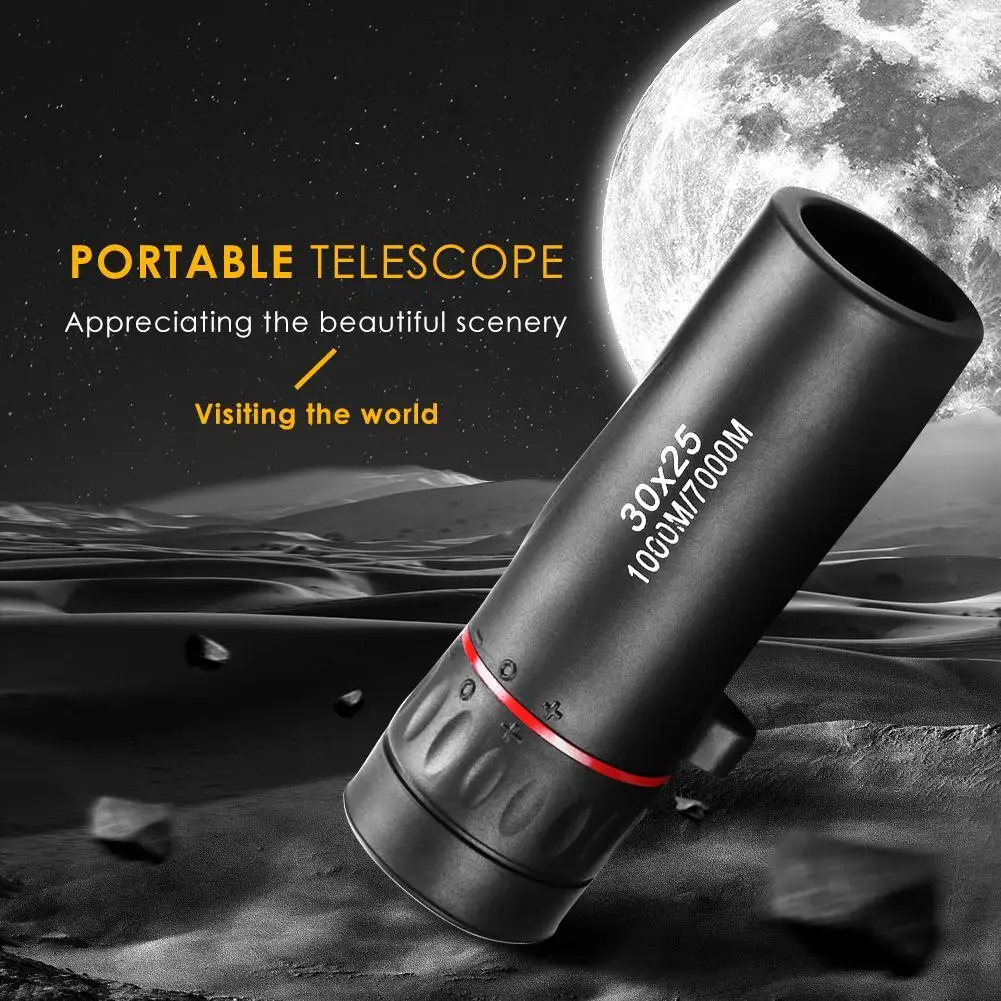 High Definition Monocular Telescope 30X25 Waterproof Mini Portable Military Zoom 10X Scope For Travel Hunting