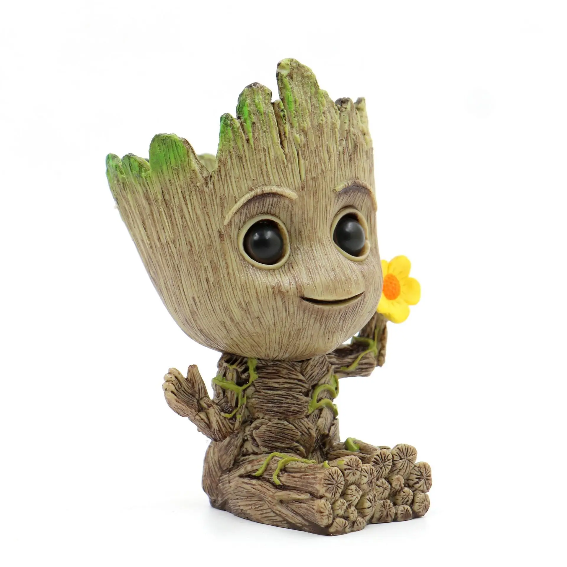 Anime Action Figure Guardians of the Galaxy 6CM Tree Man Groot Marvel Avengers Doll kids Toy Flower Model Car Decoration Gifts