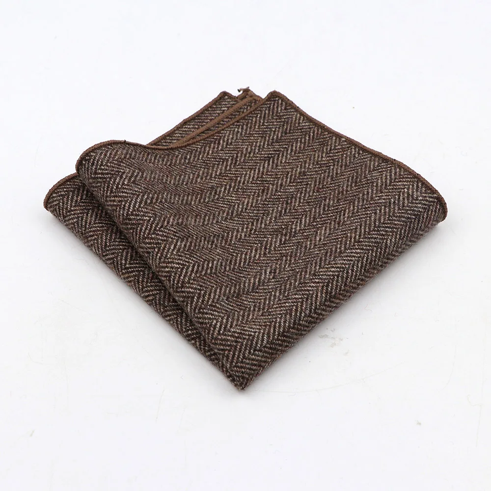 Men's High Quality Wool Cotton Handkerchief Pocket Square