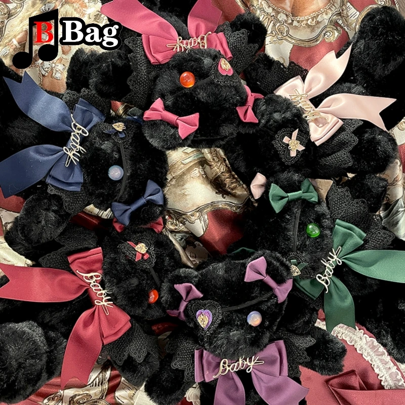Women princess sweet lolita bag Plush messenger bag gentle girl JK Handbag shoulder bag female Bear bag Gothic doll Lolita Bag