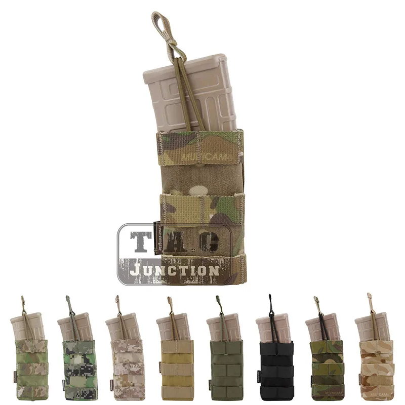 

Emerson тактическая модульная одинарная открытая верхняя часть 5,56. 223 подсумок для магазинов Emersongear MOLLE PALS лямки для переноски с эластичными язычками