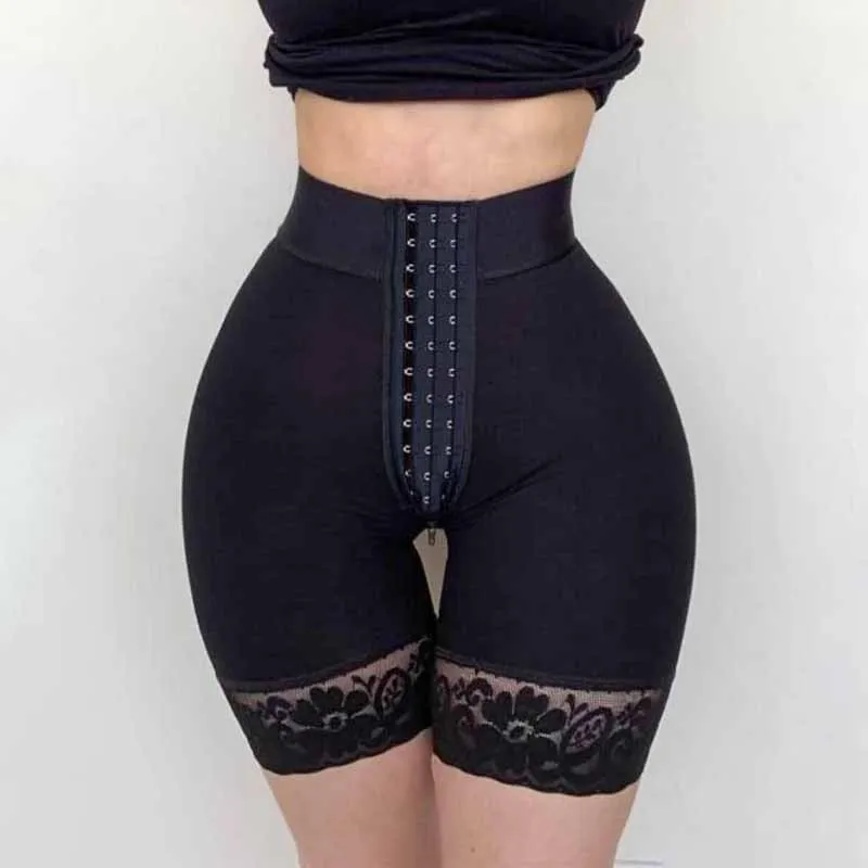 Butt Lifter Shaper Compression Garment Front Closure Lipoescultura Women's Pantaloons Lace Butt Lifter Shapewear Women