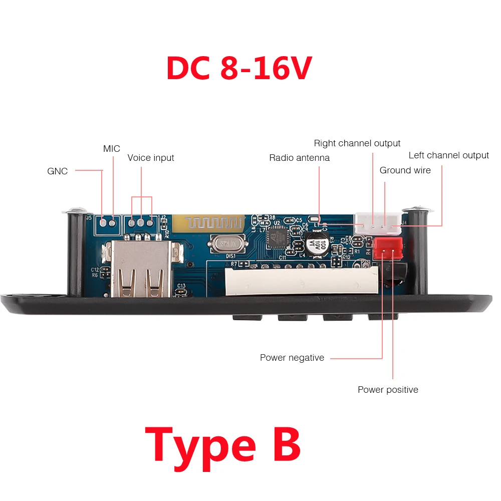 KEBIDU 9V 12V MP3 WMA Decoder Board Audio Module USB TF Radio Bluetooth5.0 Wireless Music Car MP3 Player With Remote Control