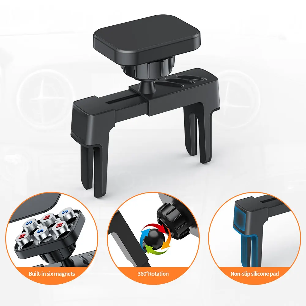 Magnetic Car Phone Holder Mount Round Air Outlets Cell Phone Holder Universal Strong Magnet Car Mount Bracket for Mercedes Benz