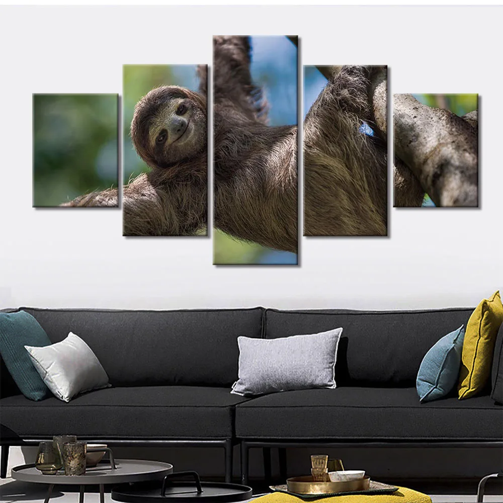 Poster Print Canvas Painting Cute alyssa sloth Picture for Children Room Decor Home Decorative Modern Wall Art Framework