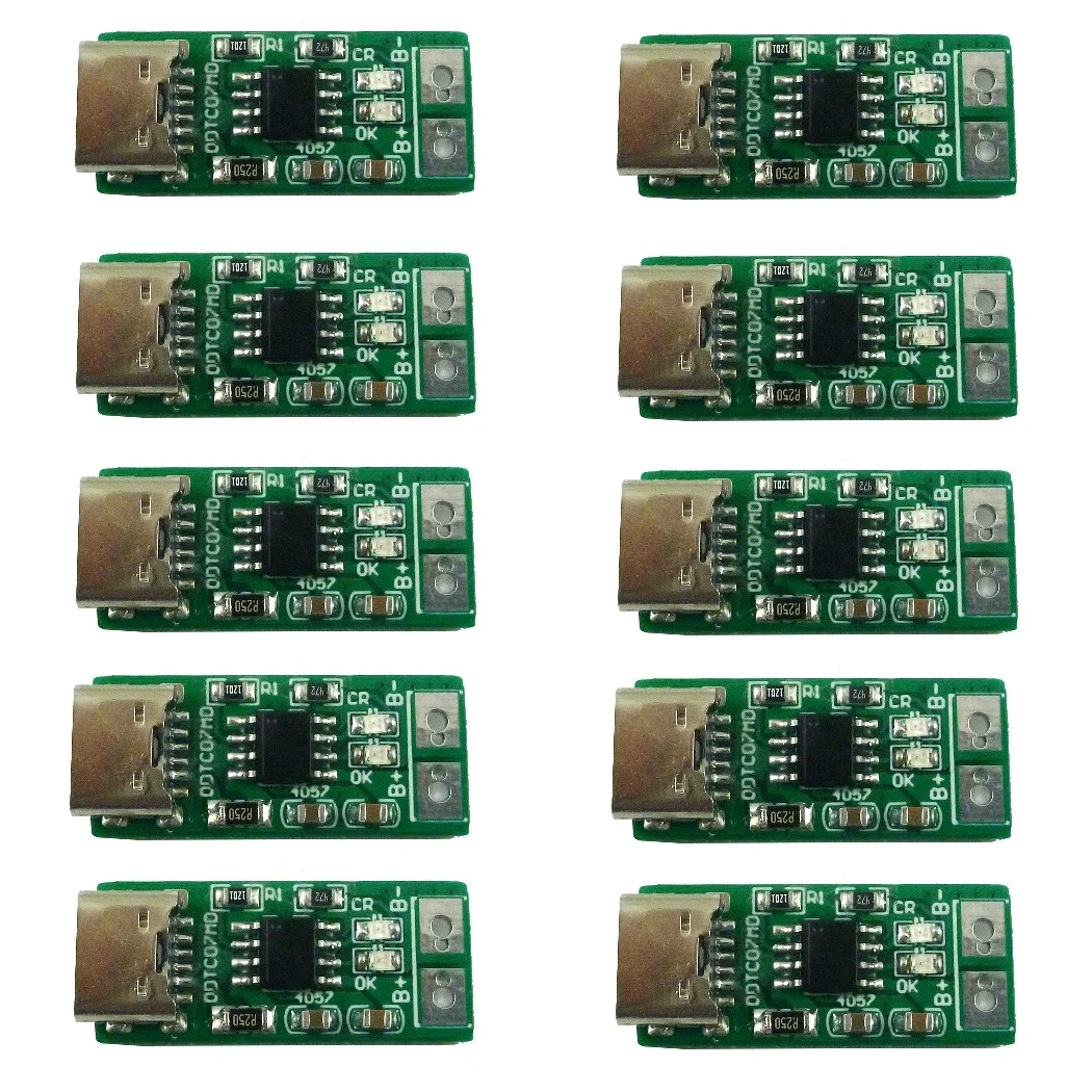 10pcs Type-C USB 5V to 4.2V 4.35V for 3.7V 3.8V Li-ion Li-Po Battery