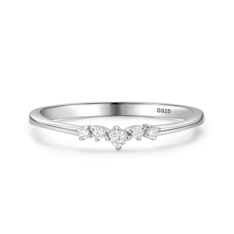 Ailmay 925 Sterling Silver Minimalist Fashion Stackable CZ Rings For Women Minimalist Fine Jewelry 2021 New Style - Image 12
