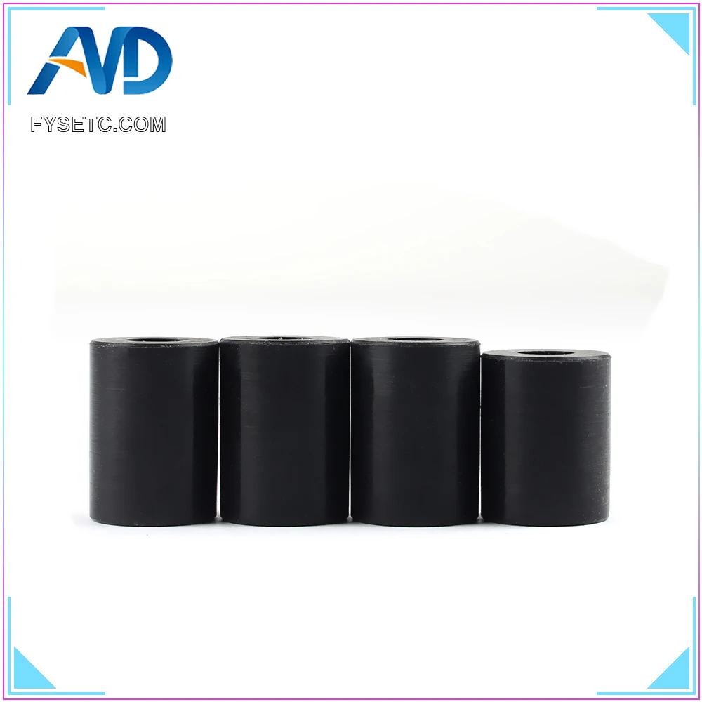 4 pcs Black 3D Printer Heatbed Silicone Leveling Column OD 0.98 in ID 0.16 in for CR10 MAX Bottom Connect