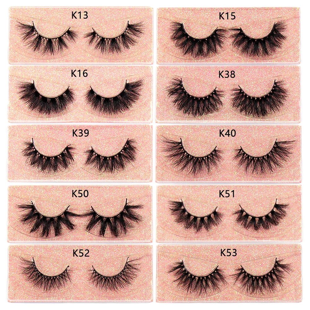 FOXESJI Makeup Eyelashes 3D Mink Lashes Fluffy Soft Wispy Natural Cross Lash Extension Reusable Fake Lashes Mink False Eyelashes