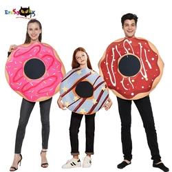 Eraspooky Sweet Donut Cosplay Funny Food Halloween Costume For Adult Women Christmas Doughnut Fancy Dress Girl Family Outfits