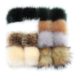 8cm Faux Fur Pom Pom Raccoon Fur Pompon Fox Fur Pompoms Nature Fur Pom Poms For Scarf Gloves Hats Cap Blanket Pompon Handmade