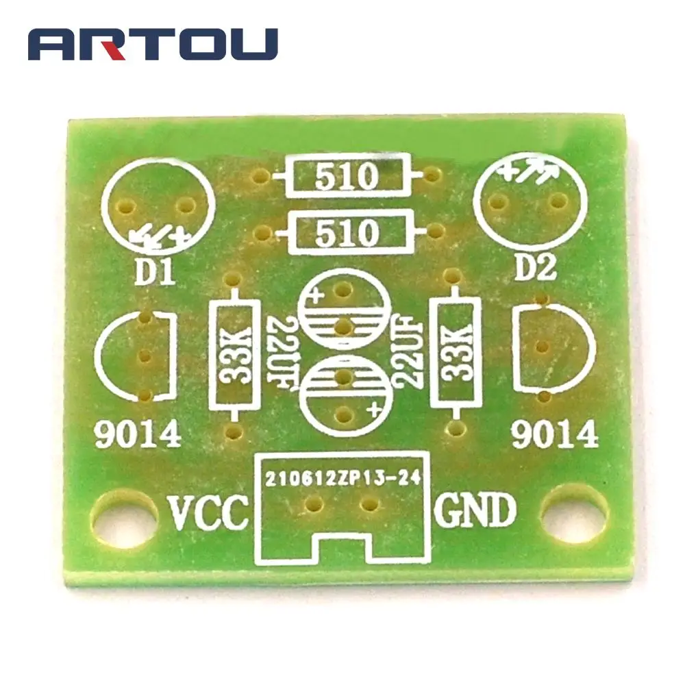 DIY Kit 5MM LED Simple Flash Light Circuit Simple flashing Leds Circuit Board Kits Electronic Production Suite Parts