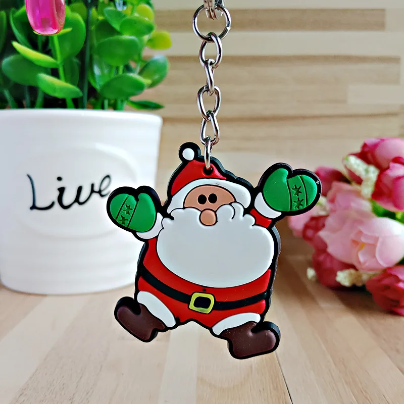 

2021 Cartoon 3D Christmas Keychain Santa Claus Pendant Christmas Gift Christmas Strap Ornament Holiday Souvenir Christmas Gift