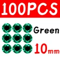 100 piezas de 10 mm, color verde