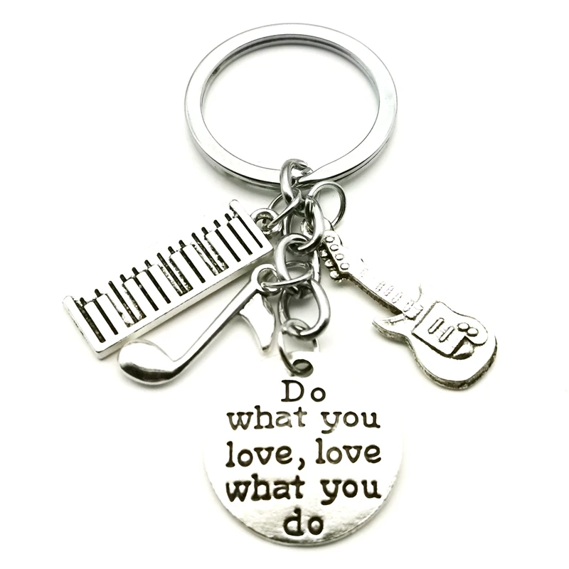 New Piano Teacher Keychain, Music Keychain, Pianist Gift, Notes, Guitar Accessories, Handmade Jewelry, Whatever You Want