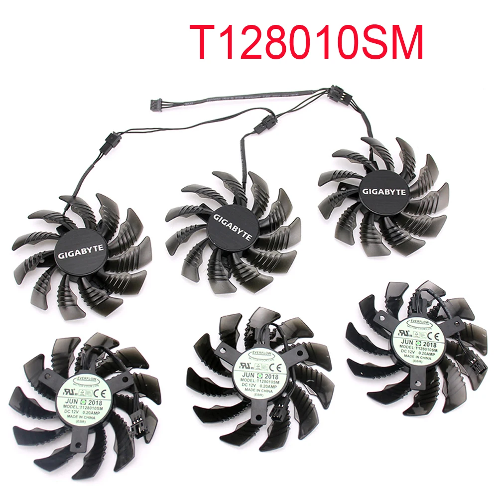 T128010SM PLD08010S12H 12V 0.20A 75mm Fan 40*40*40mm For Gigabyte GTX 970 GV-N970WF3-4GD Graphics Card Cooling Fan