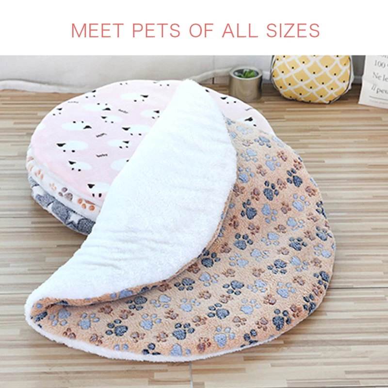 Cotton Washable Round Pet Bed 5
