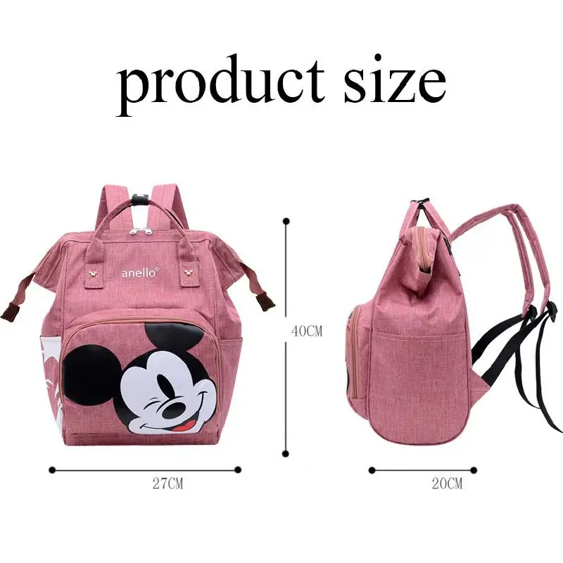 Disney Diaper Bag Backpack For Mom Large-capacity Baby Bags Maternity Baby Care Organizer Fashion Lightweight Travel Nappy Bag