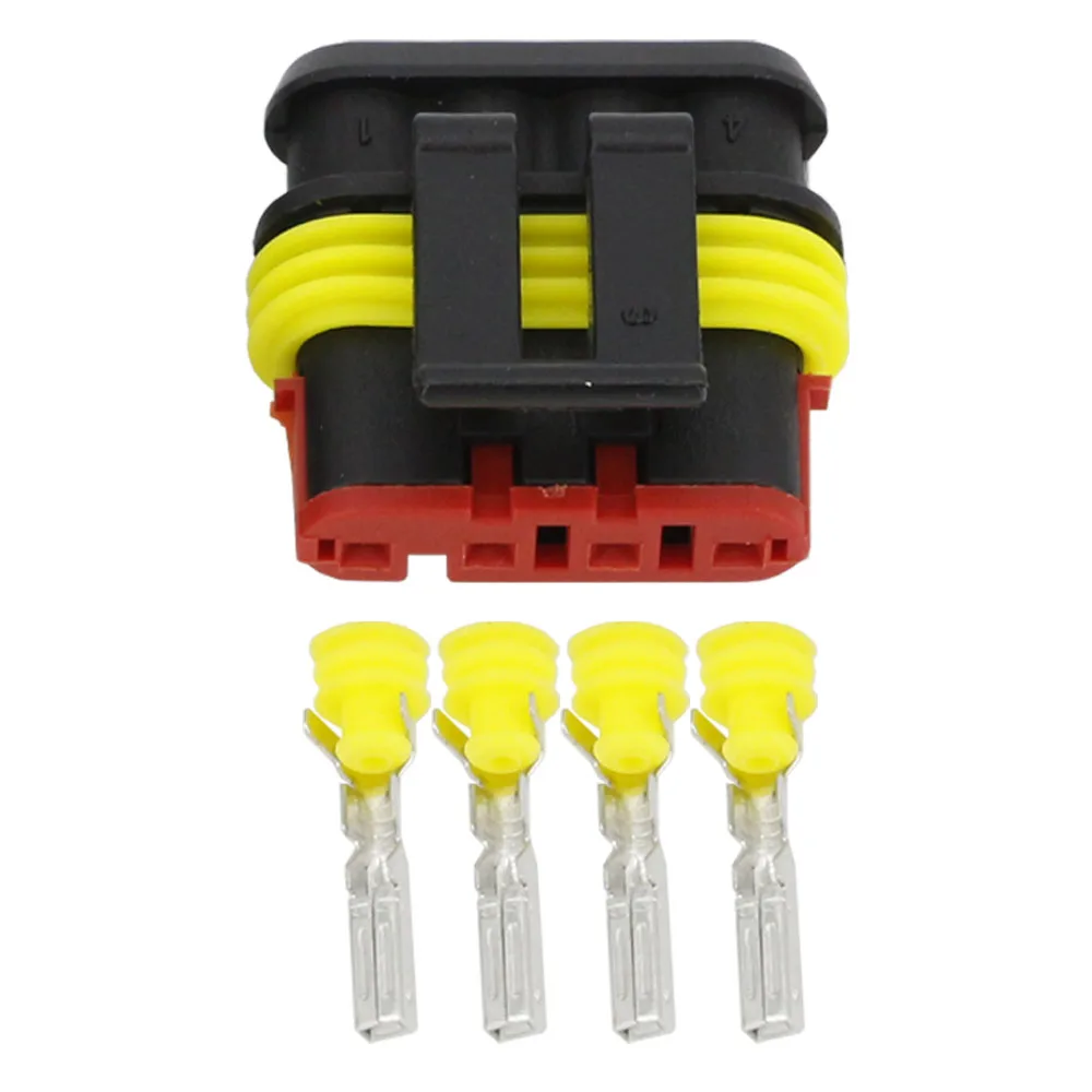 50 Sets 1.5 Connectors 4 Pin DJ7041-1.5 Waterproof Electrical Wire Plug Male and Female 20-16AWG Automobile Connector