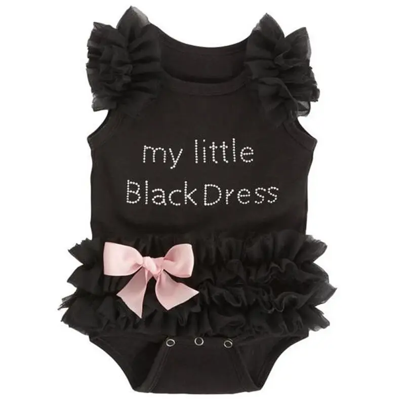 Newborn Toddler Kids Baby Girls Romper New Fashion Lace Mesh Sheer Letter Jumpsuit Bodysuit Baby Clothes Tutu Dress Outfit