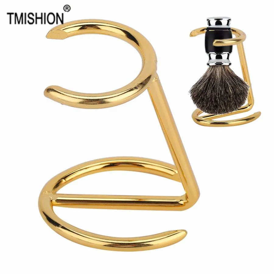 Soporte para brocha de afeitar para hombre, soporte de acero inoxidable para salón, uso doméstico, viaje, herramientas de barbero