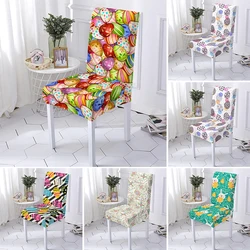 Happy Easter Colorful Egg Elastic Office Chair Cover Stretch Removable Tight Wrapped Fashion Seat Covers For Hotel Kitchen