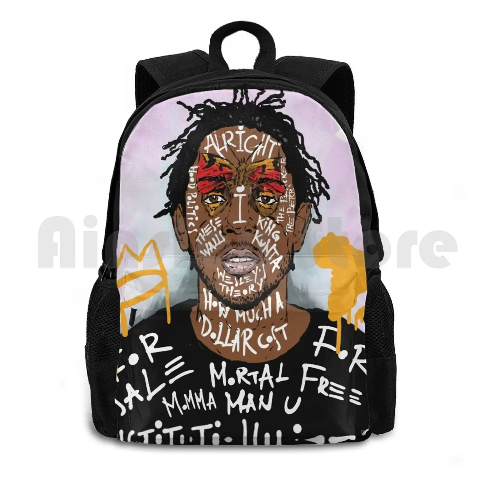 

Kendrick Lamar Outdoor Hiking Backpack Riding Climbing Sports Bag Kendrick Lamar Rap Rapper Music Tde Hiphop To Pimp A Alright