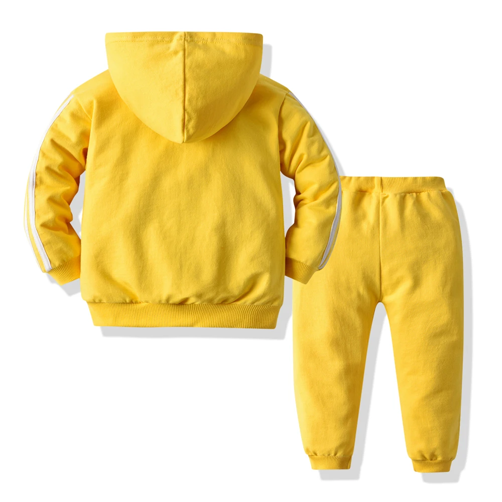 Tem doger Spring Autumn Children Clothes Set kids Zipper Hooded Tracksuits Toddler Coat+Pant 2Pcs Suits Little Child Sports Wear