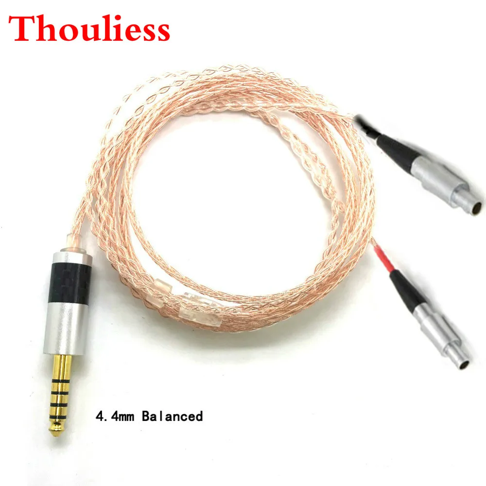 

Thouliess Free Shipping 8 core HD800 HD800S HD820 Headphone Upgrade Cable 3.5/2.5mm TRRS/4.4mm Balanced Headset Cable