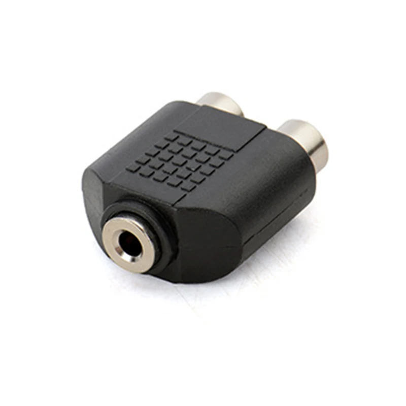 Voor Speaker Eindversterker Plated 3.5Mm Audio Stereo Jack Female Naar 2 Rca Female Audio Jack Connector Adapter