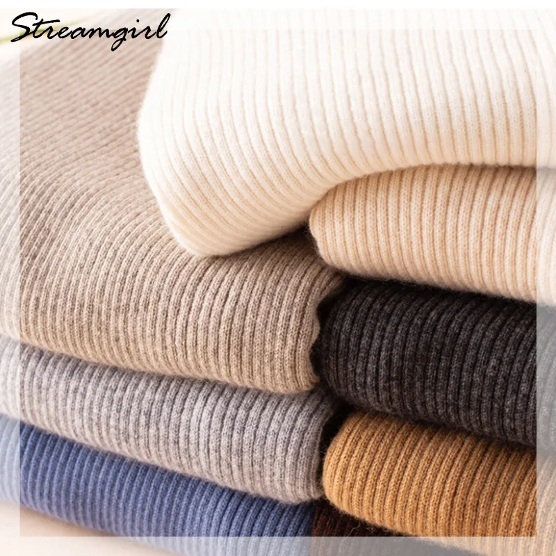 

Women's Turtleneck Sweater Pullover Women Autumn Winter Pull Femme 2021 Winter Clothes Women Basic Warm Vintage Sweater White