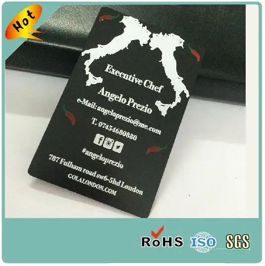 

Custom stainless steel etched frosted black metal business card