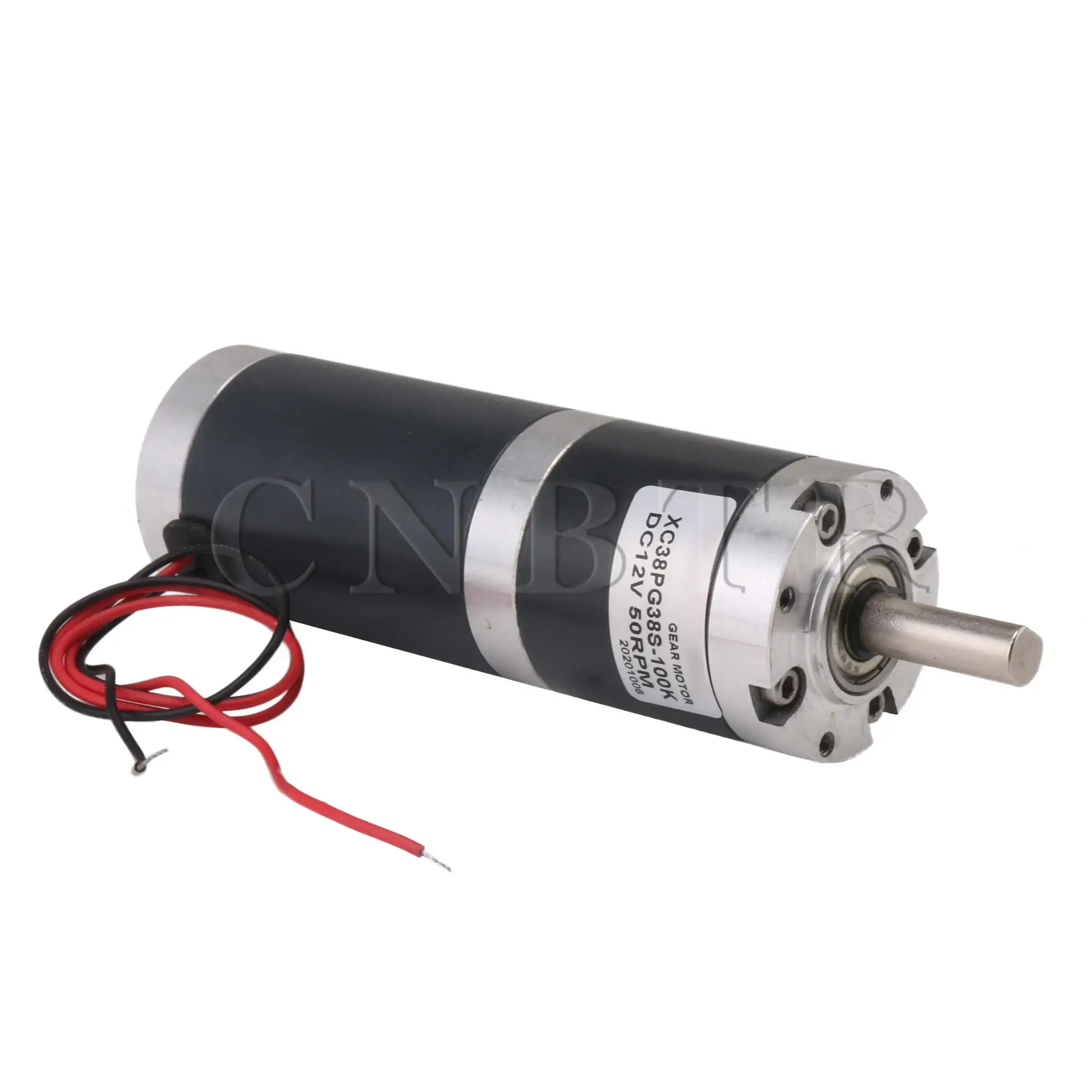 CNBTR 12V DC Electric Planetary Gear Motor Reduction XC38PG38S 50RPM