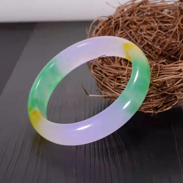 2021 Hot sale Natural100% real jade bangles Three color quartz Jade Bracelet Give a girl friend Bracelet Jewelry