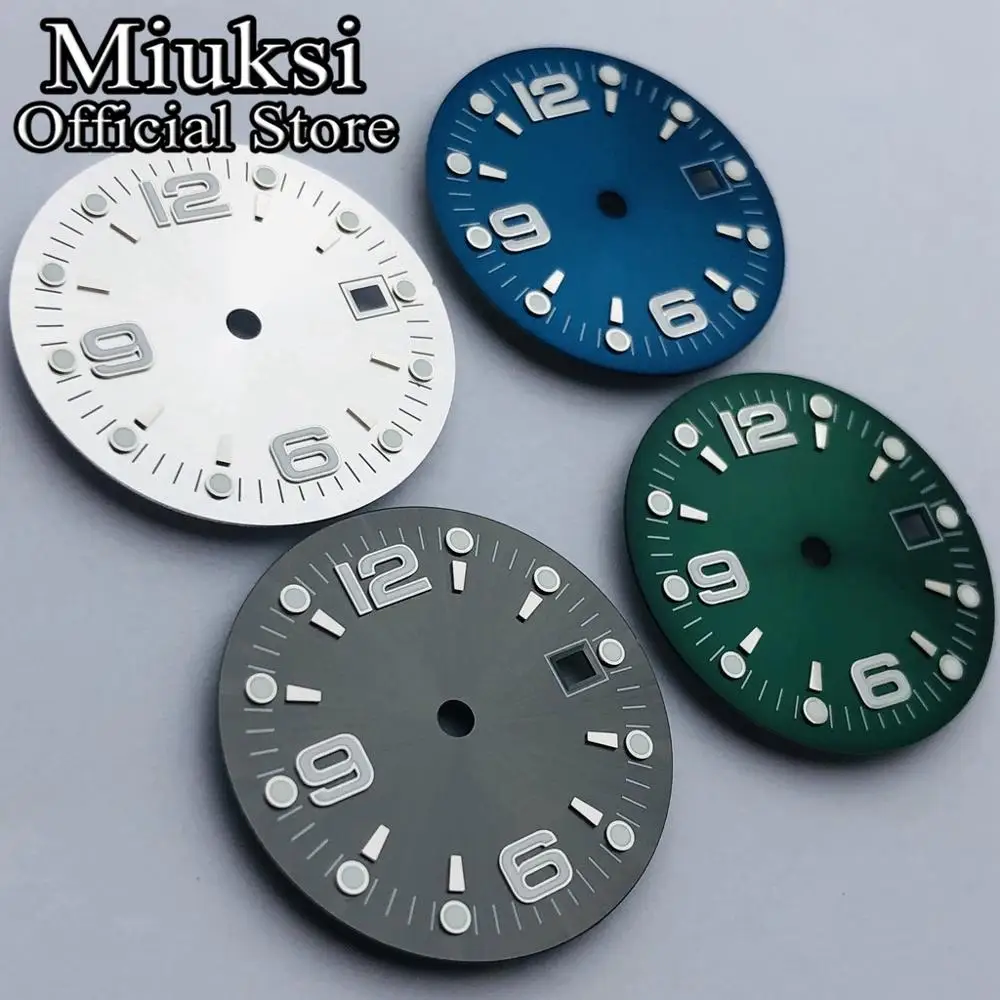 Miuksi 31.5mm silver/black/blue/green/gray sterile dial fit ETA 2836 2824 Mingzhu DG2813 3804 Miyota8205 8215 821A movement