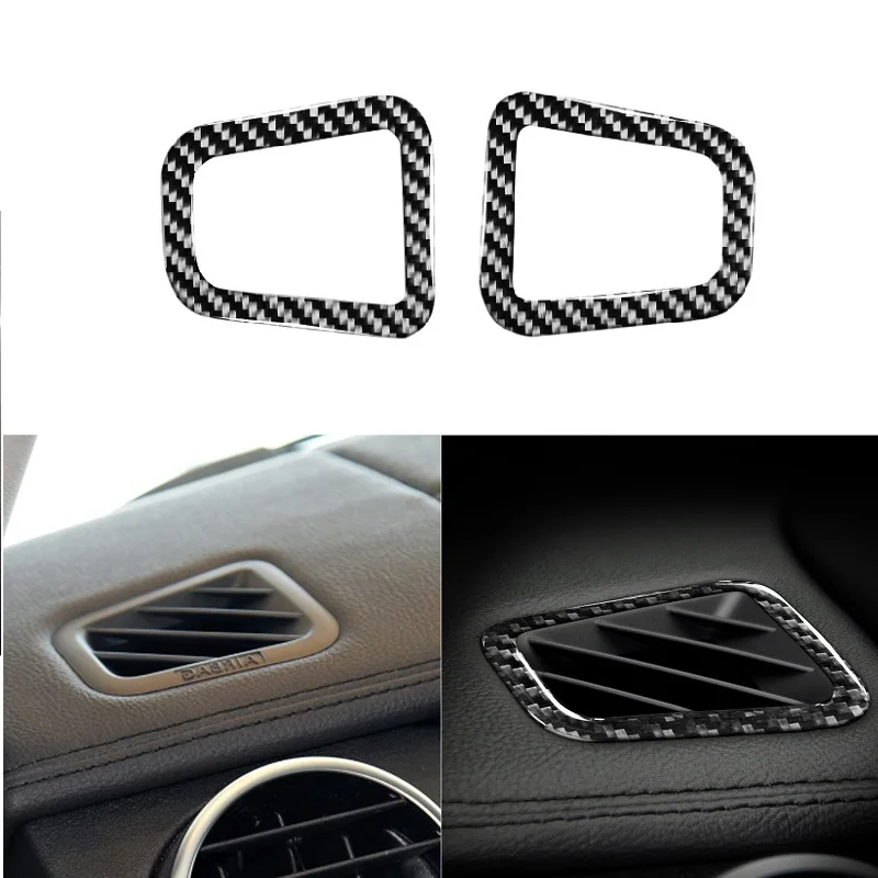 

Carbon Fiber Interior Dashboard Air Vent Outlet Frame Trim Modified Sticker Fit For Land Rover Discovery 4 2010-2016