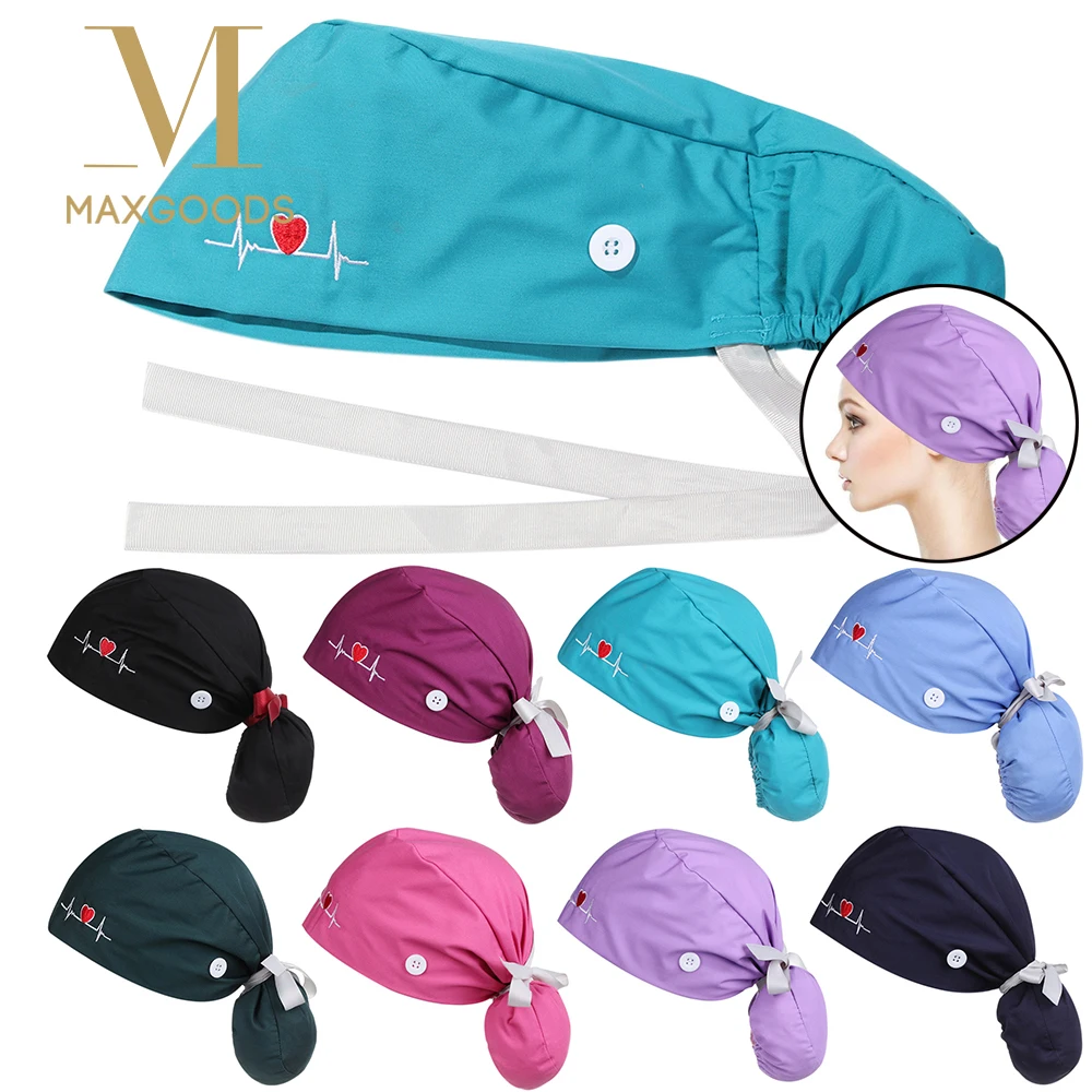 New Operating Room Working Hat Women Long Hair Cap Surgical Cap Eautician Cooking Chef Caps Nurse Headwear Turban