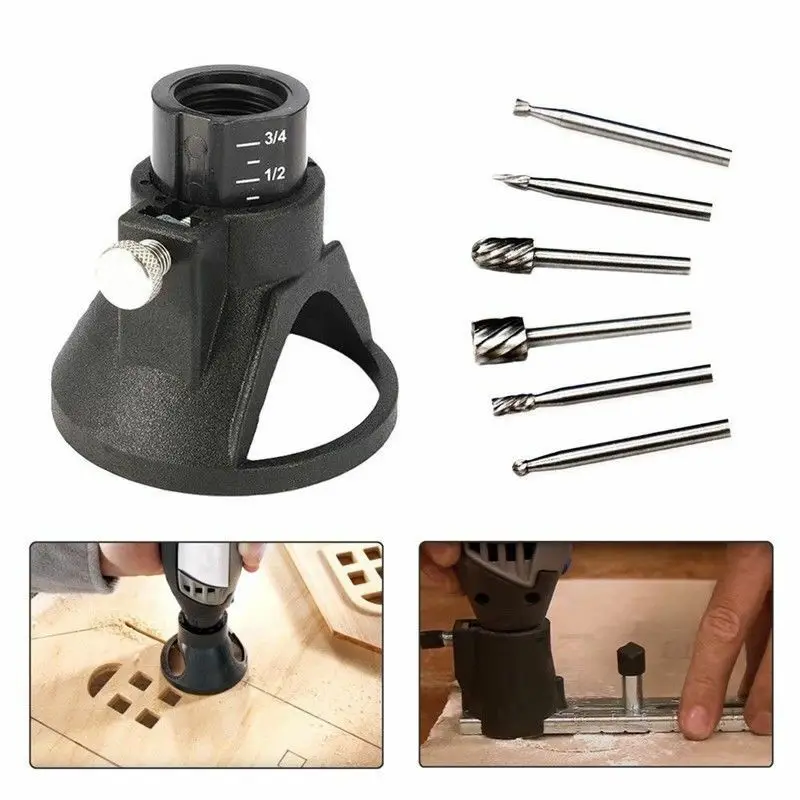 

11pcs Dremel Rotary Multi Tool Cutting Guide HSS Router Drill Bits Set Attachment Kit