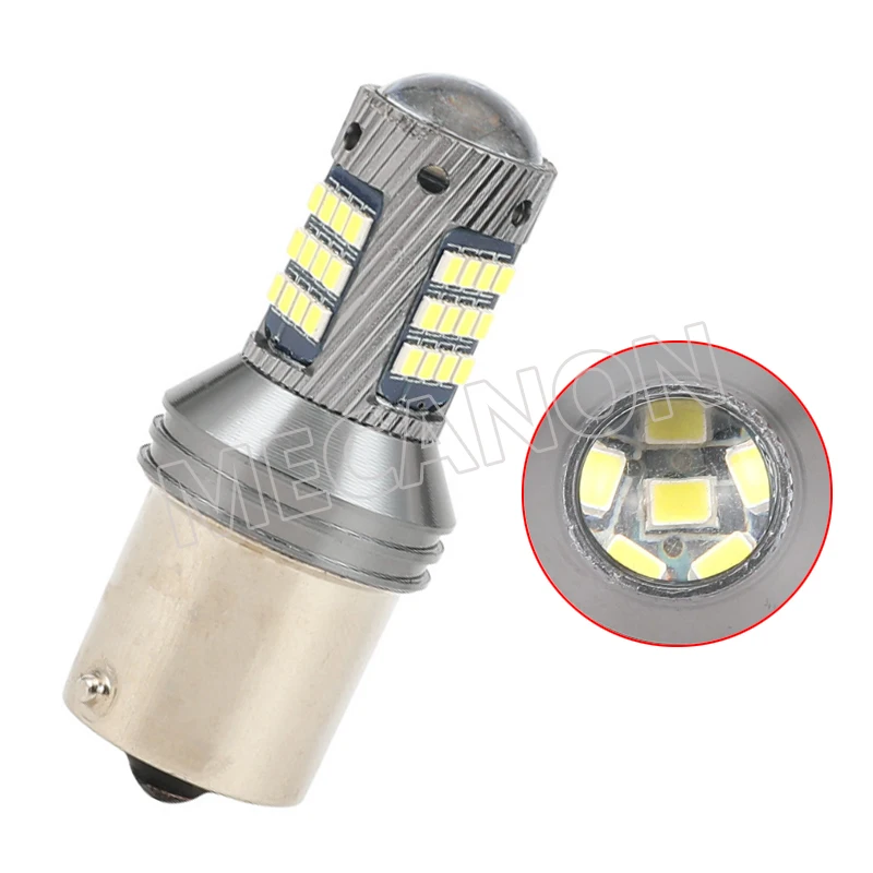 10pcs S25 1156 BA15S 1157 BAY15D Car LED DRL Turn Signal Reverse Light Brake Lamp Bulbs 42SMD 2016 White Red Yellow DC12V