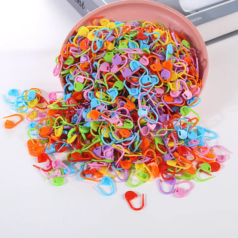 10-50Pcs Colorful Plastic Knitting Needles Crochet Locking Stitch Markers Crochet Hook Latch Knitting Clip Sewing Tools