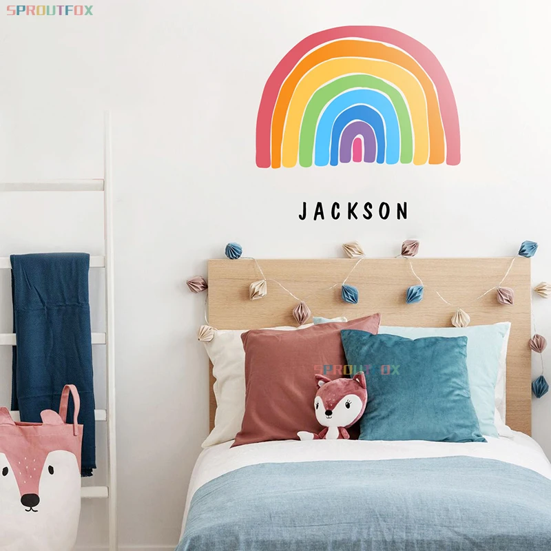 Big Rainbow Photo Wallpaper On The Wall Stickers For Children Wallpaper Stickers Wallpaper In The Nursery Stencils For Walls