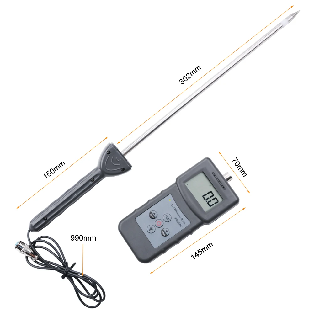 PMS710 Digital Soil Moisture Meter 0-50% High Precision Soil Hygrometer Test River Sand Soil Cement Land Plater Sensor Tool