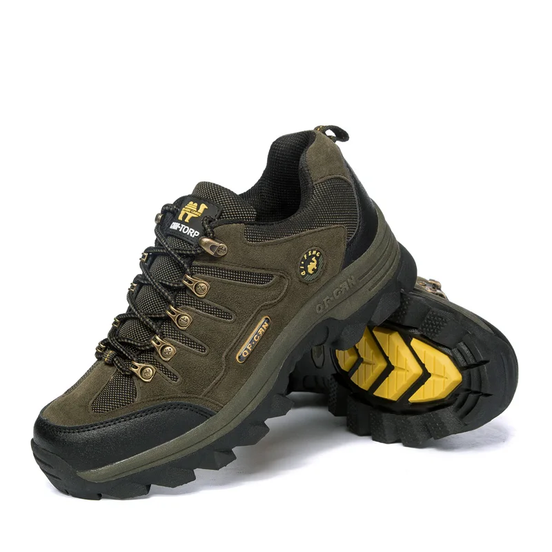 Zapatos de senderismo de alta calidad para hombre y mujer, calzado deportivo de montaña para exteriores, escalada en roca, atlético, color verde