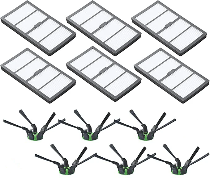 ใหม่ 1 คู่แปรงหลัก & 3pcs HEPA FILTERและแปรงด้านข้าง 3 ชิ้นสำหรับiRobot Roomba S9 Seriesเครื่องดูดฝุ่นโพสต์ฟรี